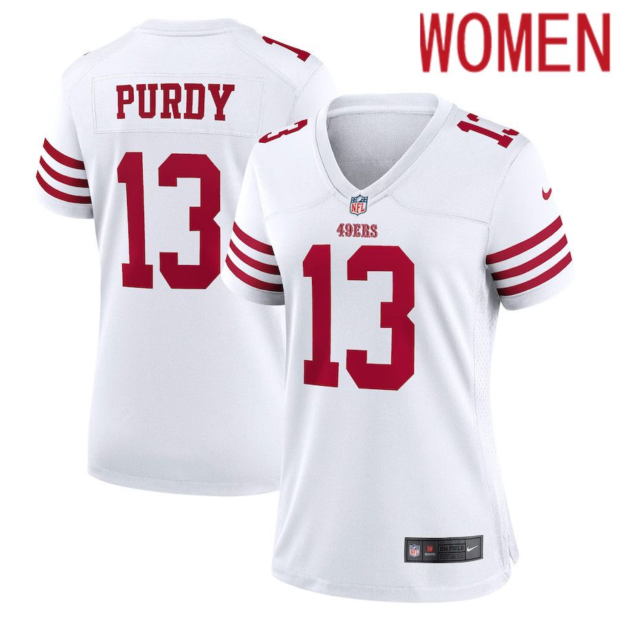 Women San Francisco 49ers #13 Brock Purdy Nike White Game Player NFL Jersey